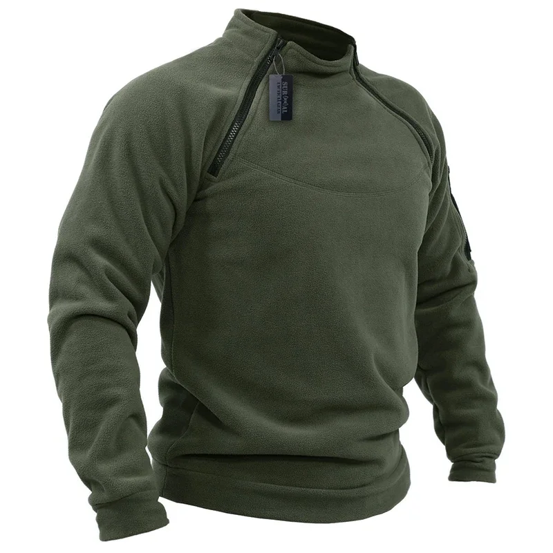 Chaqueta táctica para exteriores para hombre de EE. UU., ropa de caza, jersey de lana con cremalleras cálidas, abrigo a prueba de viento para primavera e invierno, ropa interior térmica - imagen 3
