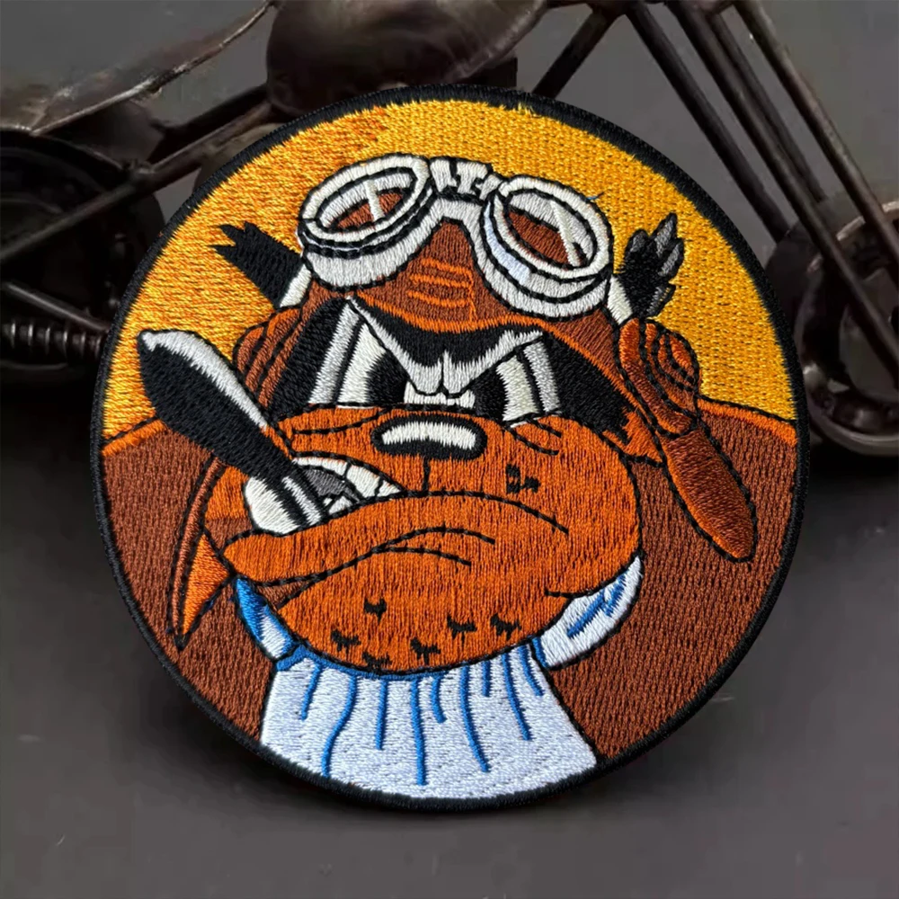Parches de insignia de moral del escuadrón bombardero, parche bordado con gancho y bucle de piloto del diablo, brazalete militar, pegatinas tácticas para mochila