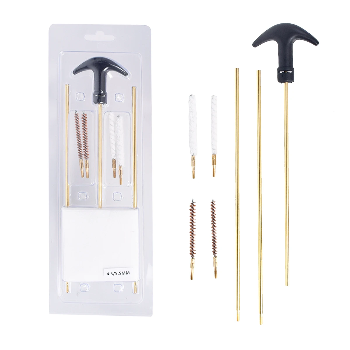 Kit de limpieza de barril táctico, 177 y 22, 4,5/5,5 MM, Rifle, pistola, varilla para pistola de aire, limpiador de cepillo, caza, juego de herramientas de limpieza de pistola Airsoft