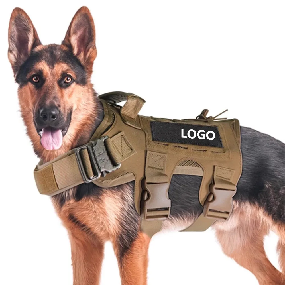 Chaleco táctico 1000D para perros, chaleco protector de hombro ajustable para caza al aire libre, equipo de combate de liberación rápida, entrenamiento para cachorros y mascotas - imagen 5