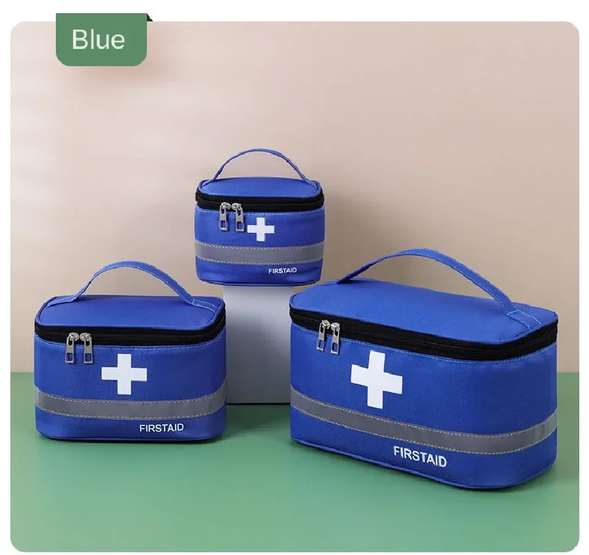 Kit de primeros auxilios portátil al aire libre, bolsa de almacenamiento de medicamentos, bolsa de rescate para el hogar, Kit médico de gran capacidad para niños, organizador de almacenamiento - imagen 3