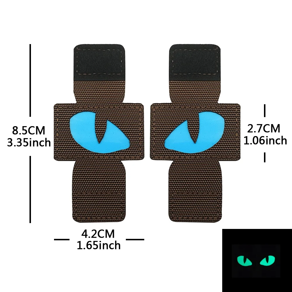 Parche mochila MOLLE reflectante con luz nocturna ojo de gato - imagen 5