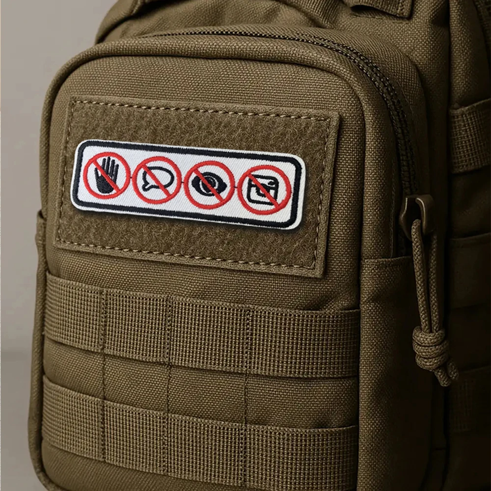 Cosas que no permiten ser hechas parche táctico gancho bordado parche moral insignia ejército militar brazalete mochila pegatinas - imagen 4