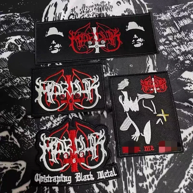 Marduk parches negros dorados para Camisa vaquera, pegatinas tácticas, bordado Sexy, letras personalizadas, transferencia de hierro para ropa - imagen 3