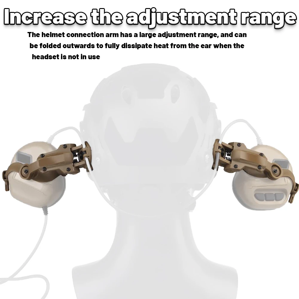 Soporte de riel para casco de tiro al aire libre, soporte de riel para auriculares rápidos OPS Wendy, adaptador de cascos - imagen 3