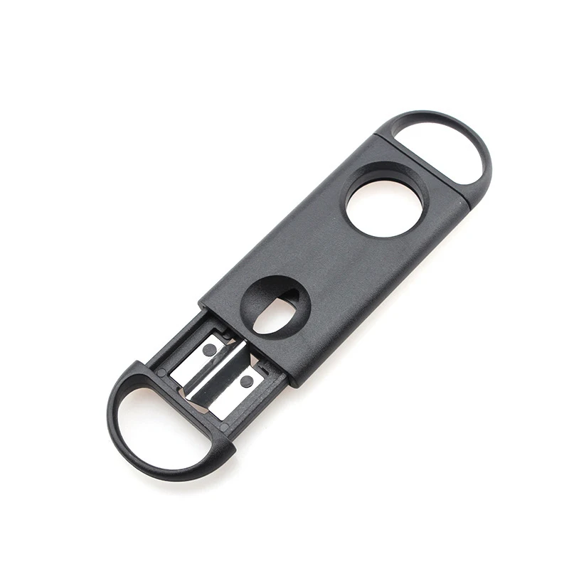 Cortador de cigarros portátil de tamaño bolsillo, tijeras de cigarro cepilladas de acero inoxidable y Material plástico, guillotina - imagen 5