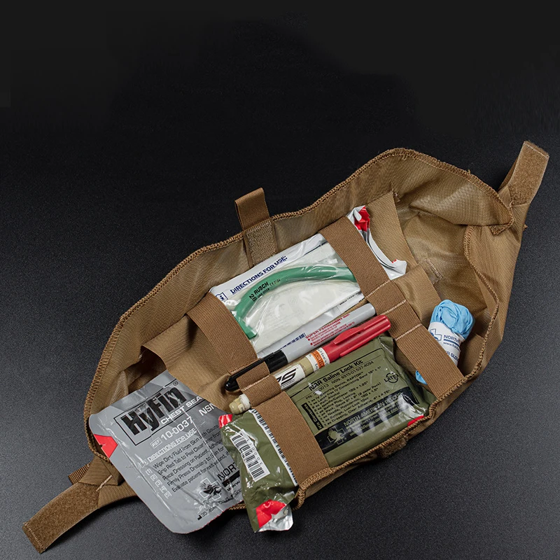 Rollo táctico 1 bolsa para traumatismos IFAK kits médicos almacenamiento vientre caza riñonera para cinturón de batalla D3CRM MK4 portador de placa - imagen 3
