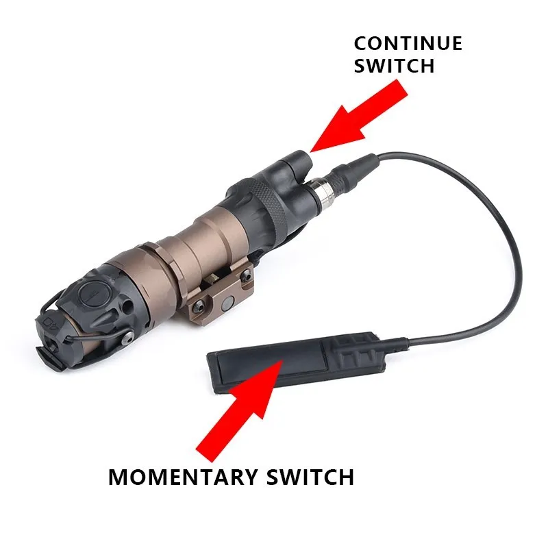 WADSN KIJI K1, linterna de exploración Tacitcal, iluminador de caza, accesorio para exteriores, Mini arma, luz LED con interruptor de Preesure - imagen 4