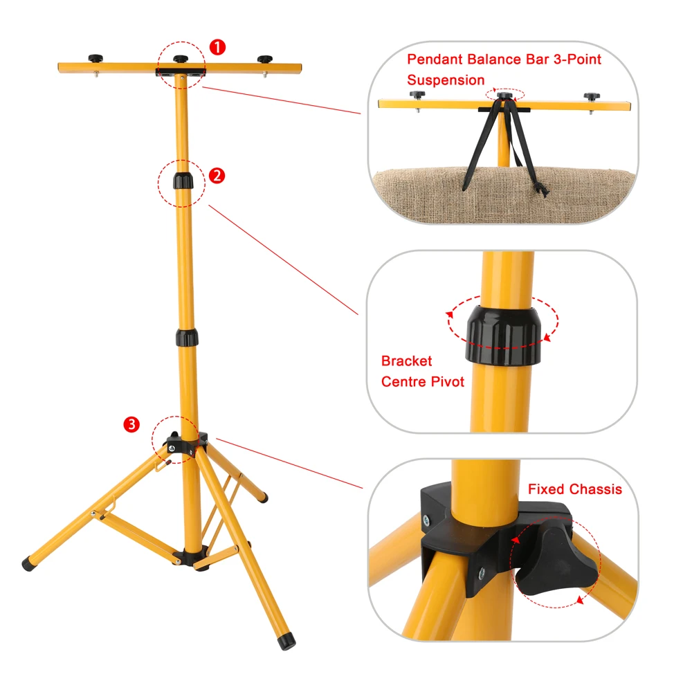 Soporte de objetivo triangular telescópico, Material de hierro, altura ajustable para arco y flecha, estante de práctica de entrenamiento, 1 ud. - imagen 3