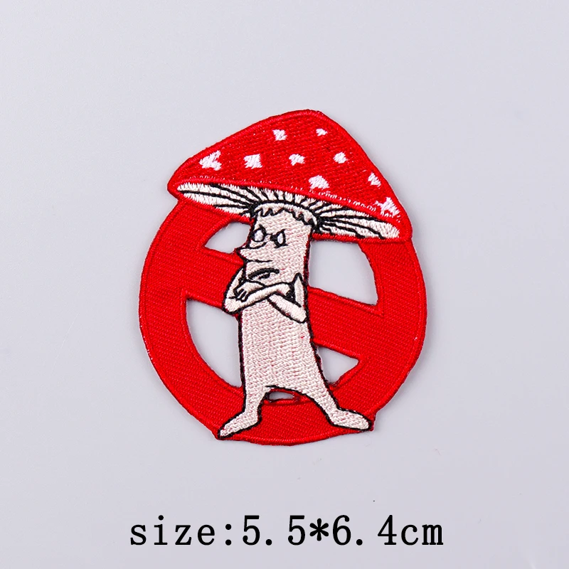 Parche de setas para planchar, parches termoadhesivos para ropa, parche bordado de dibujos animados naturales para insignia de ropa - imagen 5