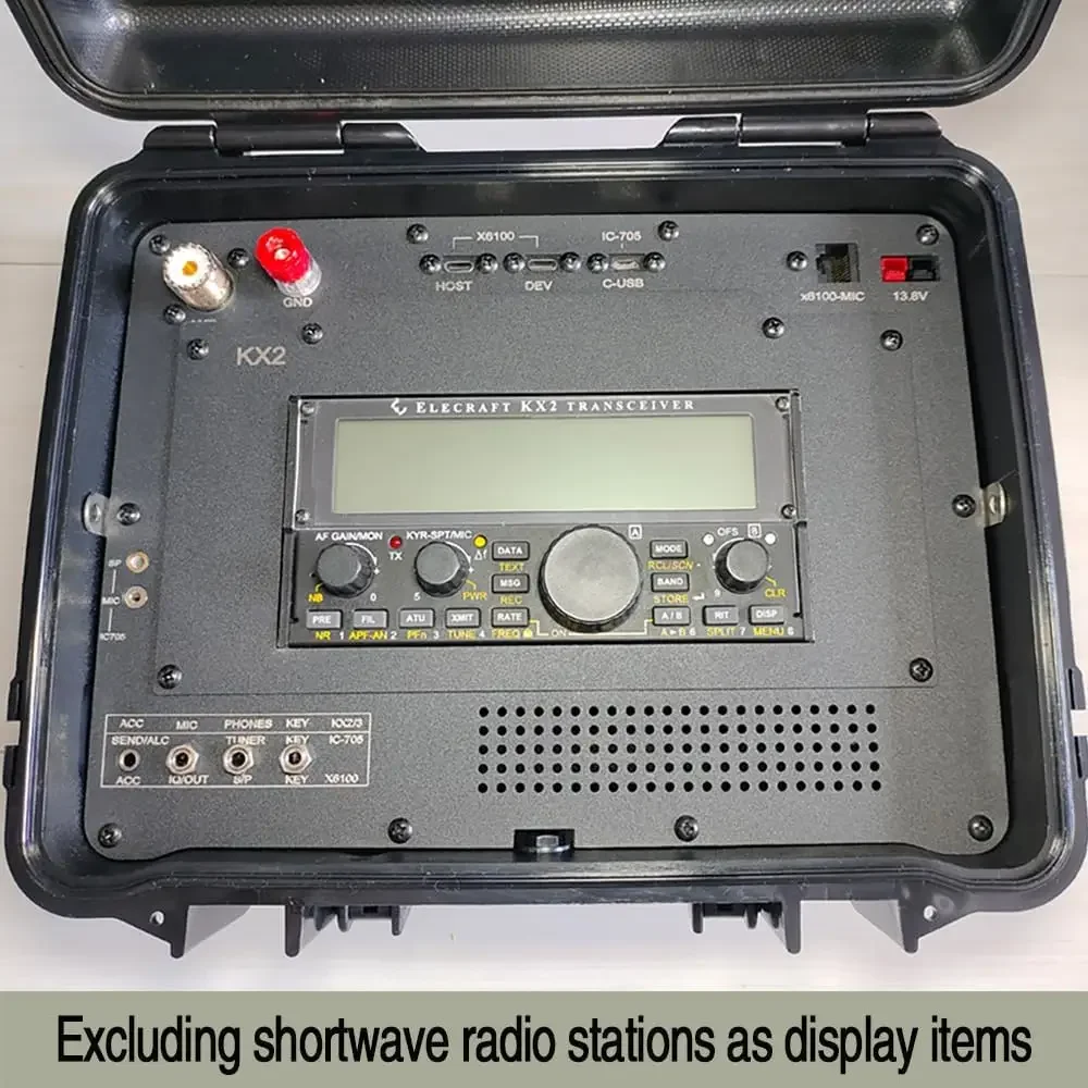 X6100 Elecraft Kx2/3 Icom705 Caja de radio 4 en 1 Enlace de comunicación de emergencia Funda impermeable correa de hombro con integración de panel - imagen 4