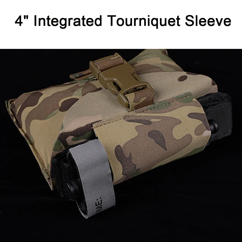 Bolsa médica táctica de liberación rápida con soporte de torniquete, sistema de primeros auxilios Individual, organizador de almacenamiento médico militar IFAS - imagen 3
