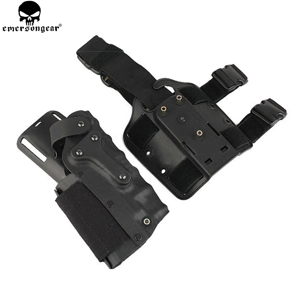 EMERSONGEAR-Juego de fundas para pistola táctica con plataforma para pierna, caza, mano derecha e izquierda, objetivo de pierna caída para GL 17 19 / 1911 / M92 M9