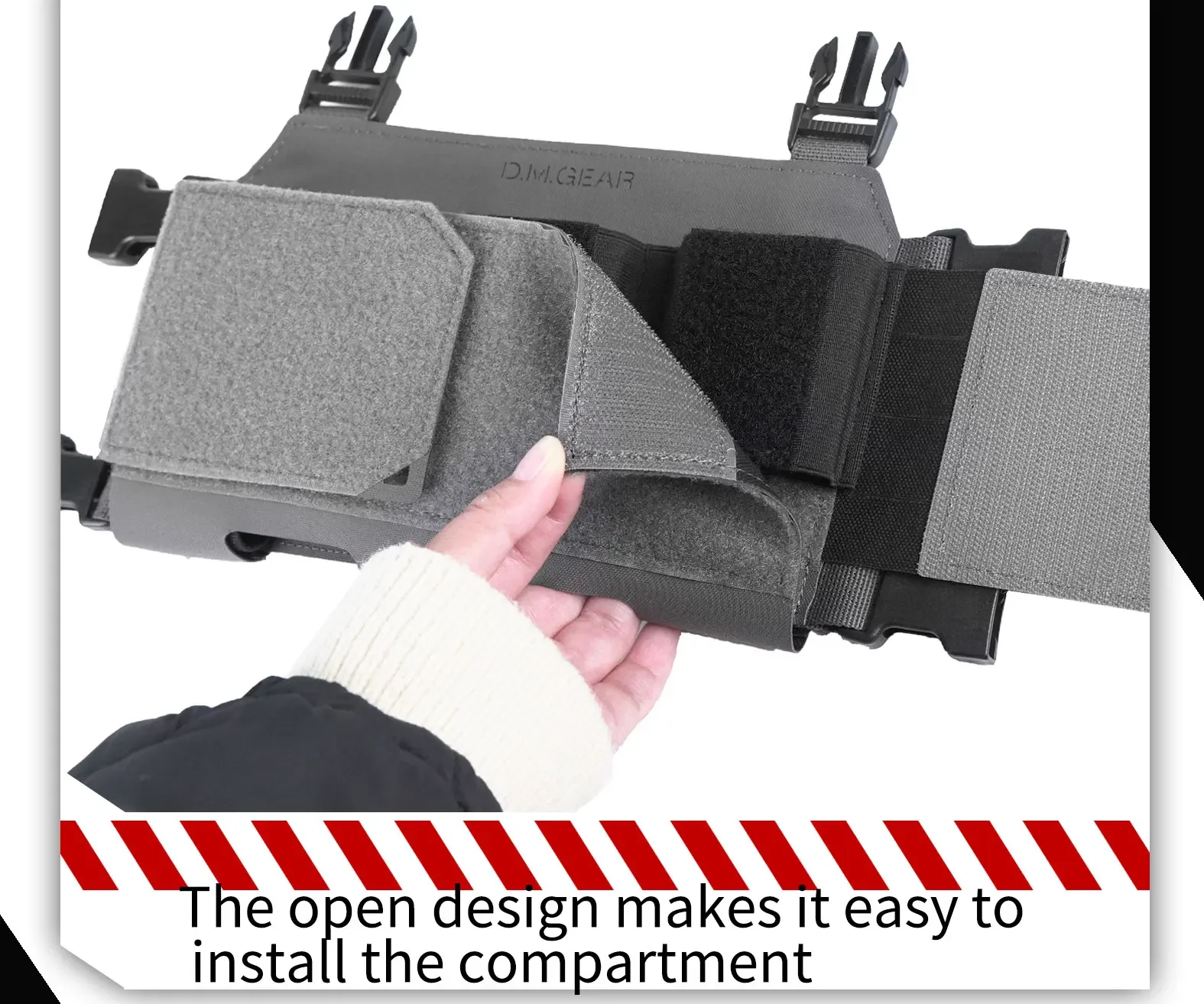 DMGear Chaleco Táctico Portaplacas Ligero – Airsoft, Caza y Outdoor - imagen 4
