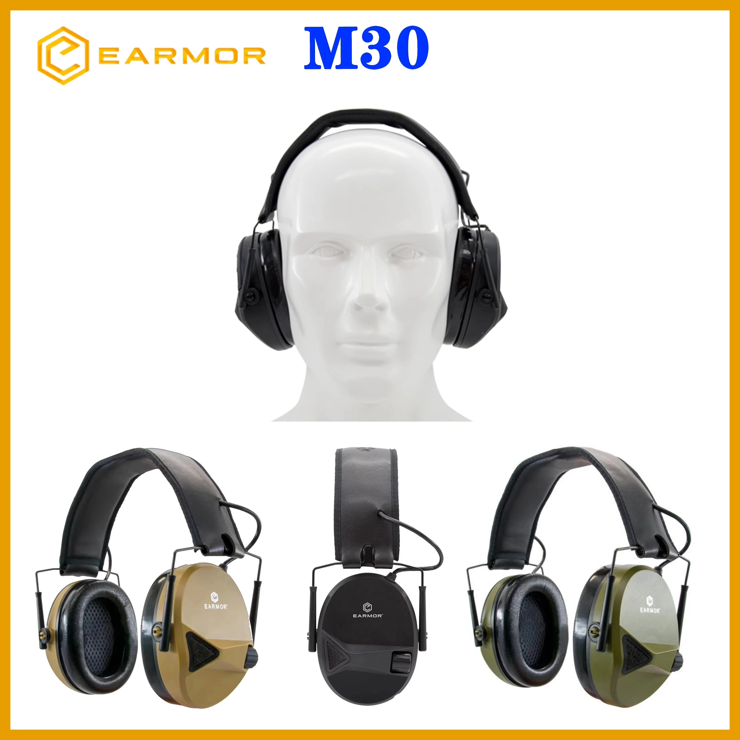 EARMOR M30 Auriculares tácticos, orejeras para tiro con pistola de aire. Se utiliza para entrenamiento de tiro, caza al aire libre. - imagen 2