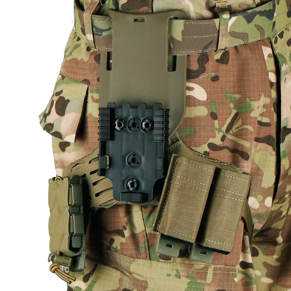 Plataforma de pierna caída para caza, funda de pistola, adaptador de pierna Molle para muslo, plataforma de bucle de cinturón Universal de giro bajo con kit QLS para G - imagen 4