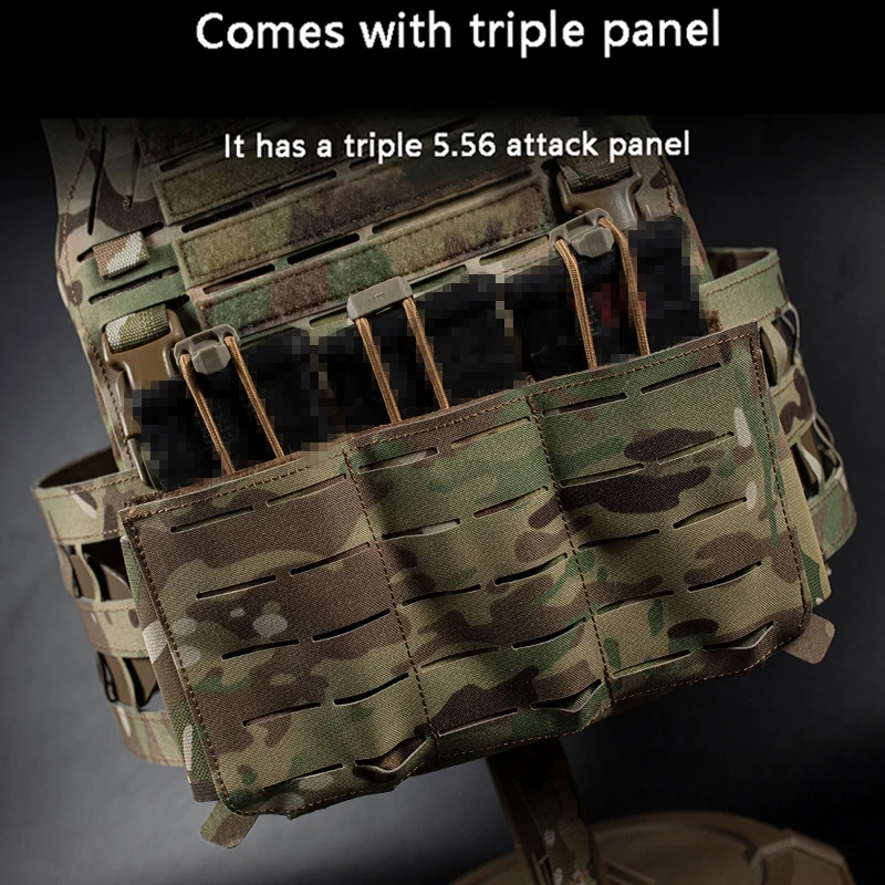 Tactical Outdoor Protective Mounted Vest, Thickened Shoulder Pads, Laser Cut MOLLE, LG3V2, 6094 Tactical Vest - imagen 4