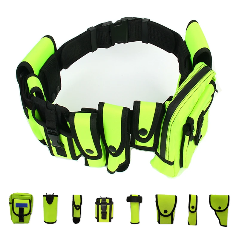 Equipo de Combate multifunción para caza al aire libre, cinturón táctico militar ajustable, cinturón para el personal de servicio de policía, juego de 8 piezas - imagen 3