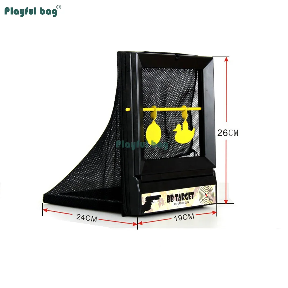 Caja de objetivo de tiro multifuncional con objetivo de Metal amarillo, red receptora de munición para bola de Gel, BBs y dardos blandos Airsoft AQB211 - imagen 2