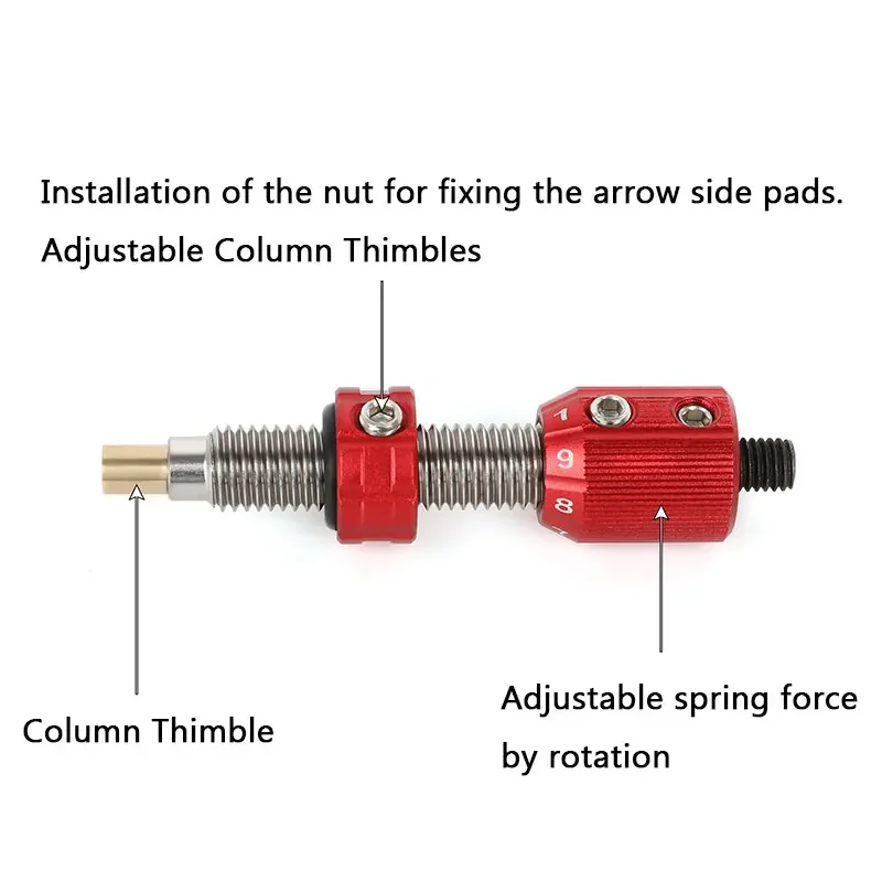 Cojín de apoyo de flecha recurvo para tiro con arco, émbolo de aleación de aluminio, tiro al aire libre, accesorios para objetivo de caza, mano izquierda y derecha - imagen 4