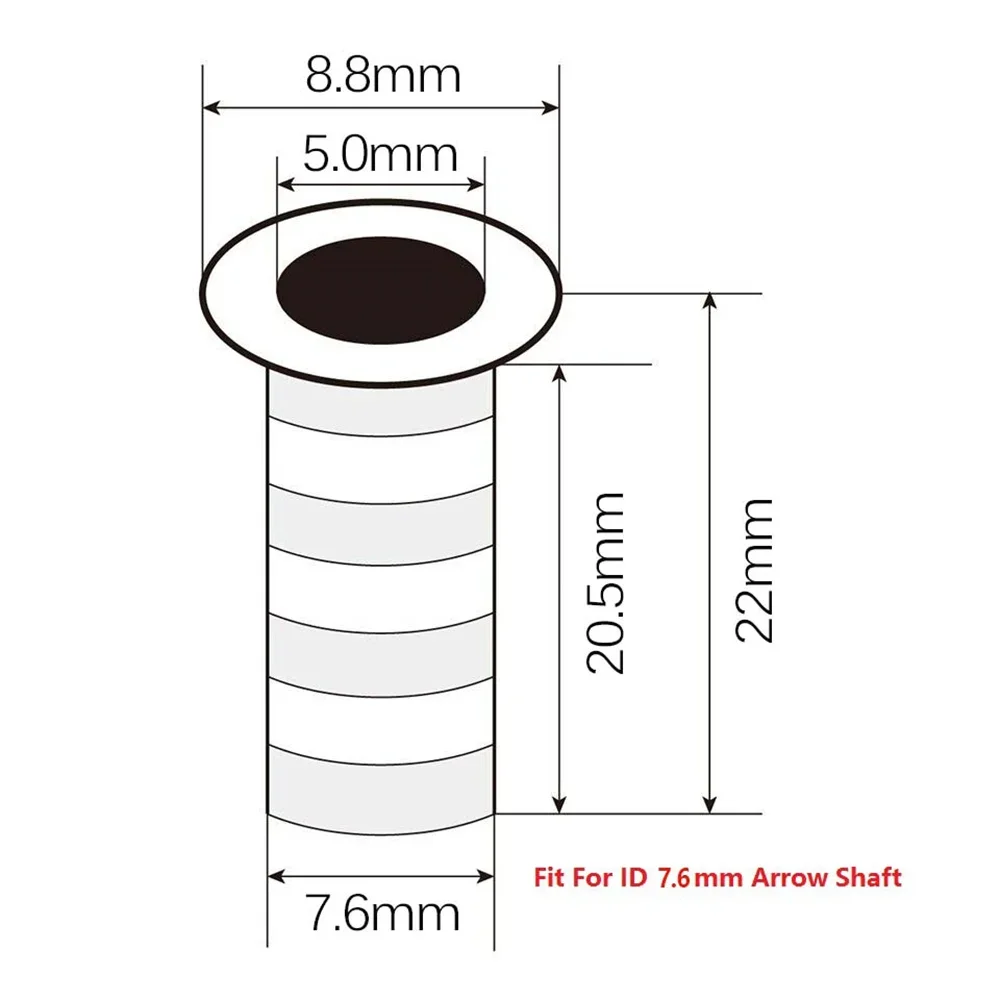 Conectores inserción aluminio para flechas carbono – Tiro arco y caza - imagen 2