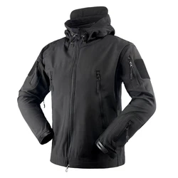 Chaquetas de lana Softshell para hombre, impermeables, para pesca, senderismo, caza, térmica, Camping, abrigos cálidos de carga, invierno y otoño