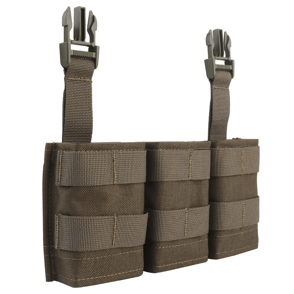 Bolsa táctica de 7,62mm para cargador rápido, chaleco militar, portador de placa, Panel frontal, Airsoft, Rifle Triple, funda magnética, equipo de caza - imagen 4