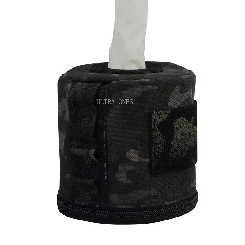 Estuche de pañuelos táctico, soporte de almacenamiento de papel en rollo portátil, servilletero colgante para caza al aire libre para Picnic, Camping y senderismo - imagen 5