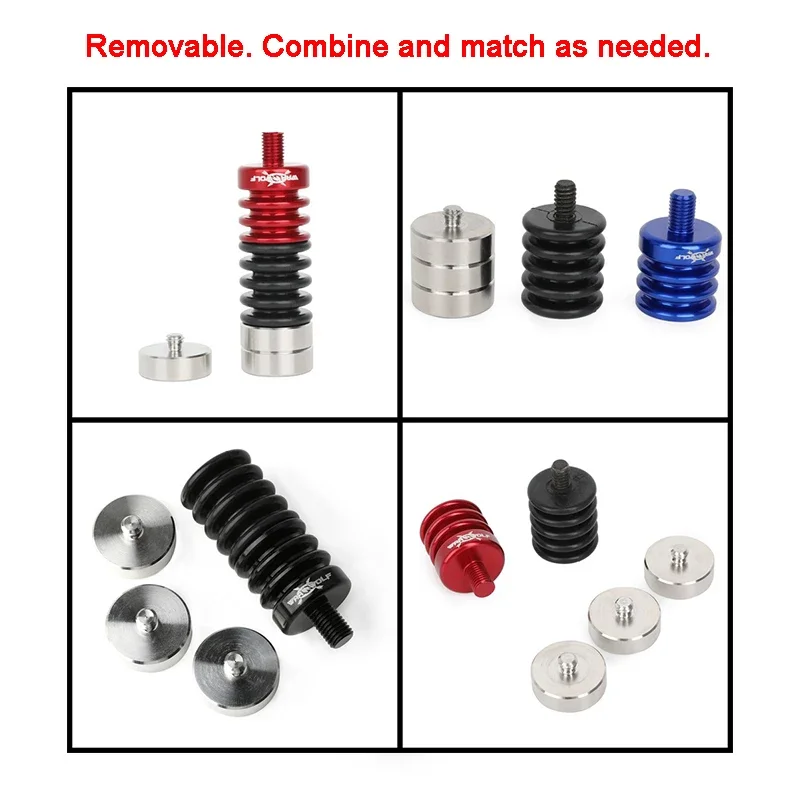 Estabilizador de arco de tiro con arco, amortiguador de contrapeso, barra de equilibrio de tiro con arco de 3 colores, amortiguador para arco compuesto recurvo, tiro de caza - imagen 2