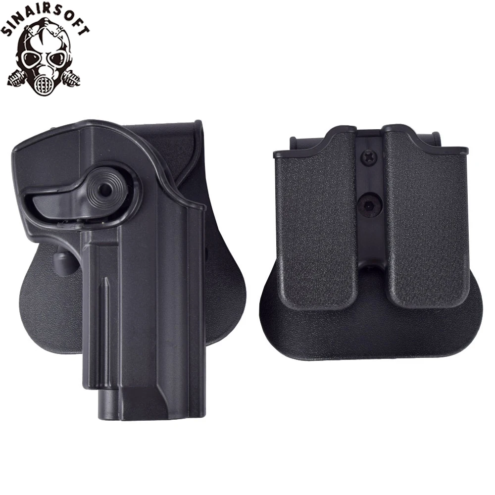 Funda de combate táctico para pistola Glock, funda de caza G17 M92 Colt1911, soporte para pistola Airsoft, funda de 9mm con Clip, bolsa para revistas