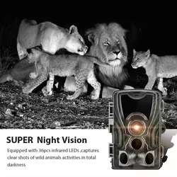 Cámara de caza para exteriores con visión nocturna e impermeable