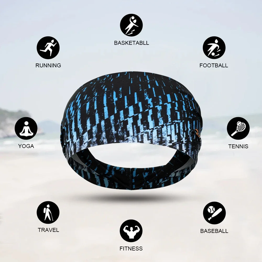 Diadema deportiva para Yoga, banda elástica para el pelo, ajustable, para correr, gimnasio, ciclismo, tenis, Fitness, banda para la cabeza - imagen 2