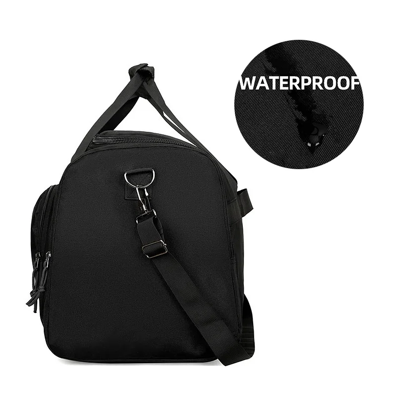 Bolso cruzado de Fitness de gran capacidad para viajes al aire libre, equipaje de lona, bolsos de hombro, bolsillo para zapatos, bolso de embarque de corta distancia - imagen 5