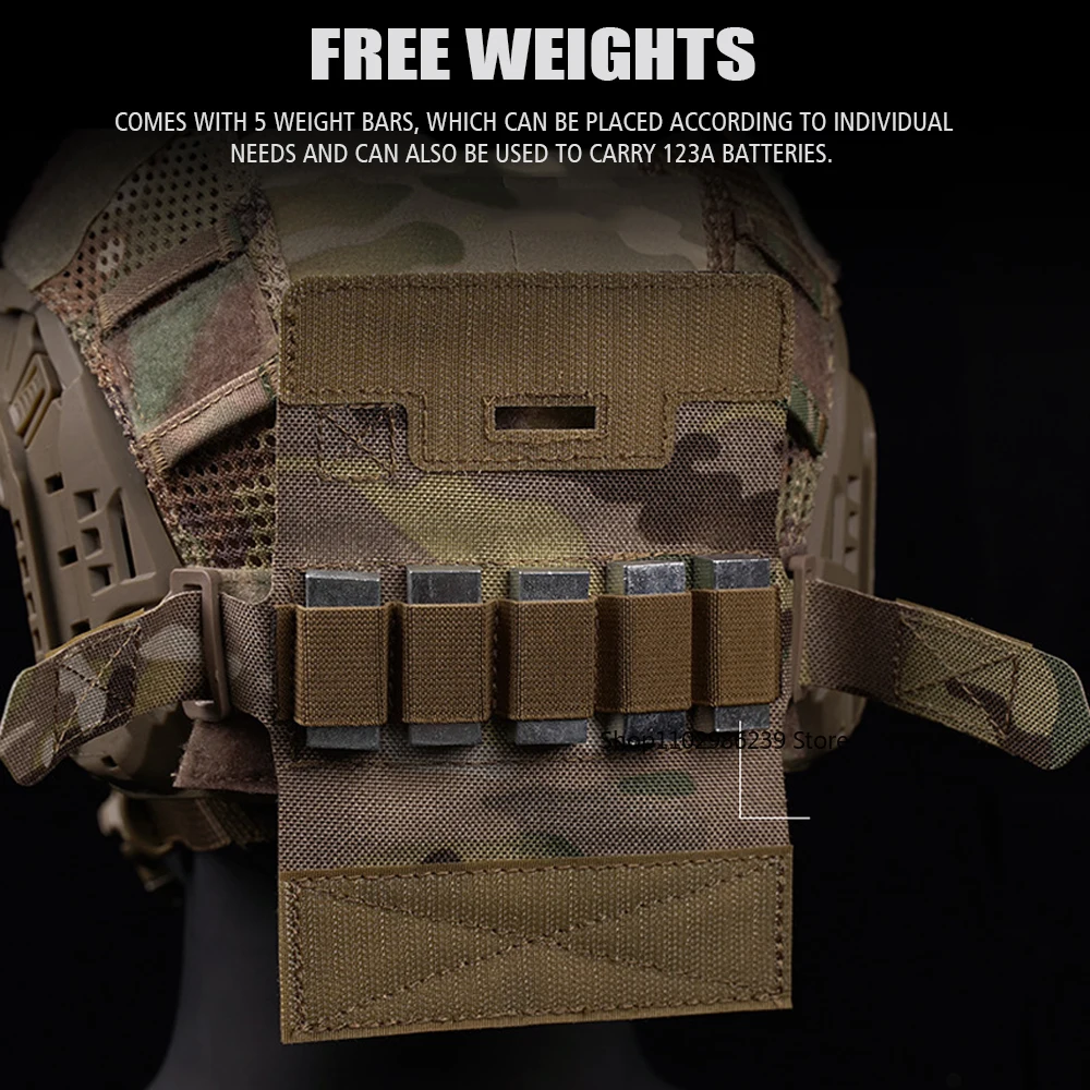 Airsoft-Bolsa de contrapeso para casco, bolsa de batería NVG rápida para OPS, BJ, PJ, MH, accesorios para cascos de Paintball - imagen 4