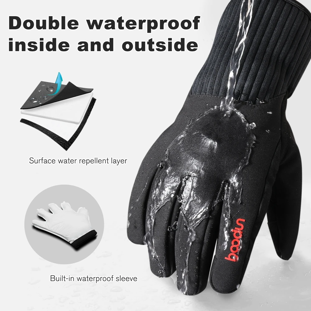 Guantes de esquí de invierno para hombre y mujer, guantes de 3M con pantalla táctil para Snowboard, deportes al aire libre, cálidos, impermeables, a prueba de viento, a prueba de golpes - imagen 3