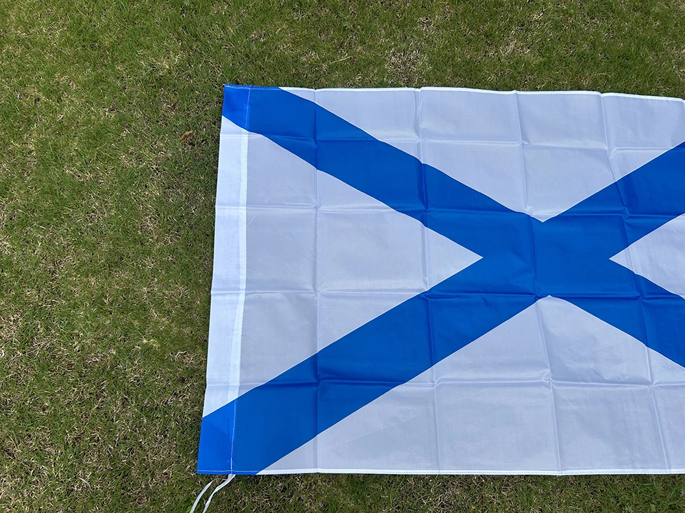 Bandera de SKY bandera de Rusia 90X150CM poliéster ejército ruso militar cuerpo marino saint andrew Andreevskiy saltire bandera de la Marina - imagen 3