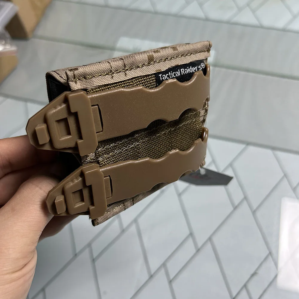 Bolsa para revistas de doble pila de 9 mm, bolsa de utilidad compatible con MOLLE con inserto de placa K para equipo táctico - imagen 3