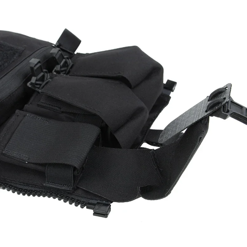 Accesorios tácticos para chaleco de caza, nuevo estilo, chaleco, Panel trasero dedicado, bolsa con cremallera BK/RG - imagen 5