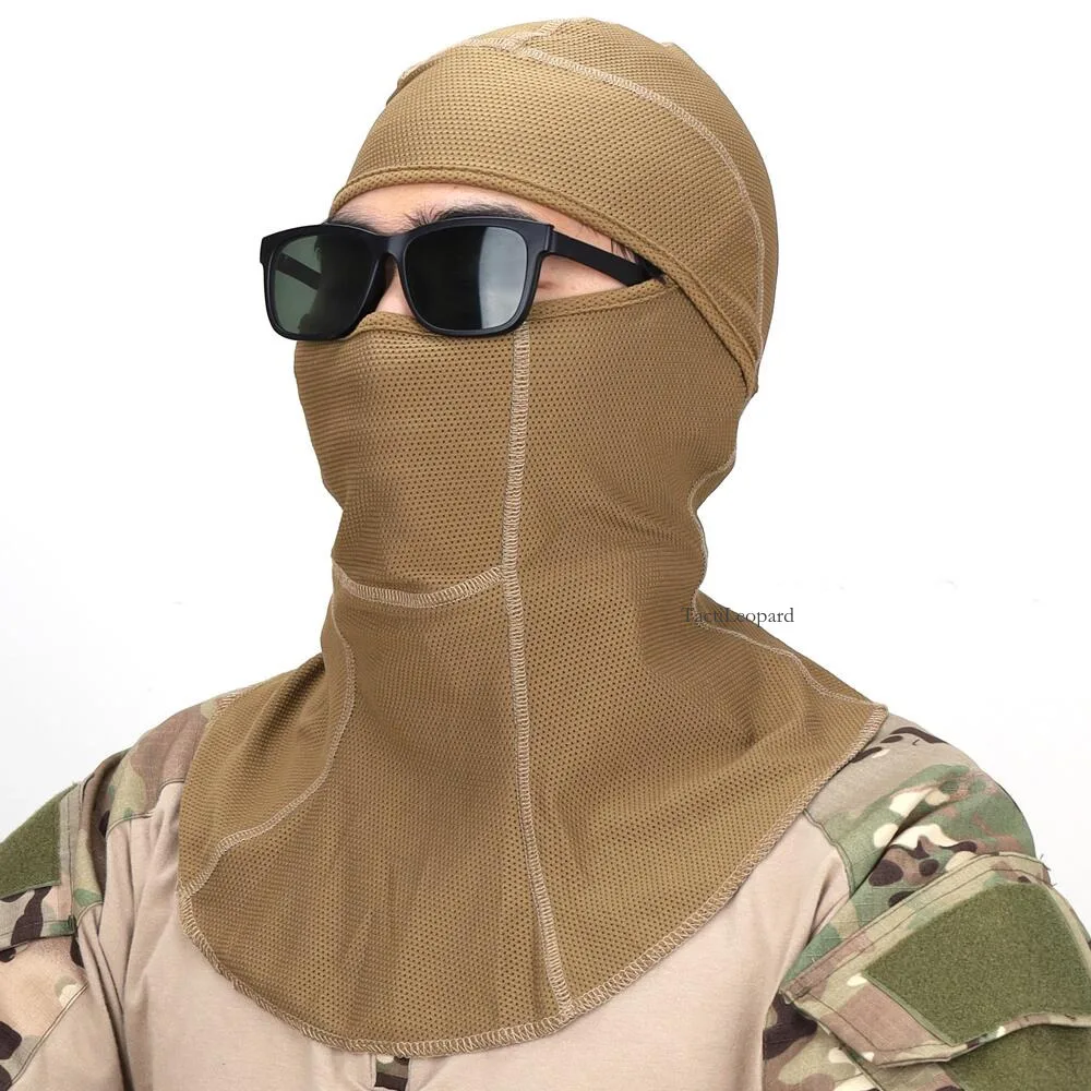 Máscara facial completa para exteriores, casco elástico transpirable, bufanda para montar en Motocross, cubierta táctica para cabeza Airsoft para juego CS, equipo de caza - imagen 3
