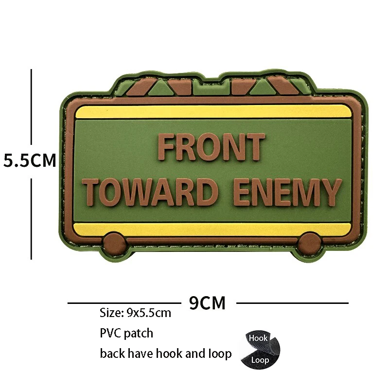 Parche de goma con palabra en inglés, Parte delantera hacia el brazalete ENEMY, tela bordada adjunta, brazalete de mochila moral, nuevo diseño - imagen 5