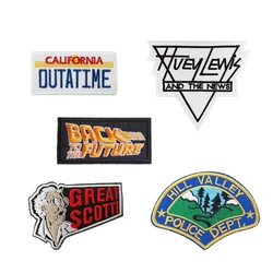 Parche termoadhesivo Back to the Future con velcro para chaquetas