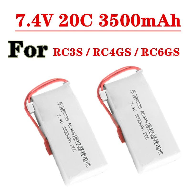 Batería Lipo mejorada 2S 7,4 V 3500mah 20C para Radiolink RC3S RC4GS RC6GS transmisor modelo avión Control remoto 7,4 V batería