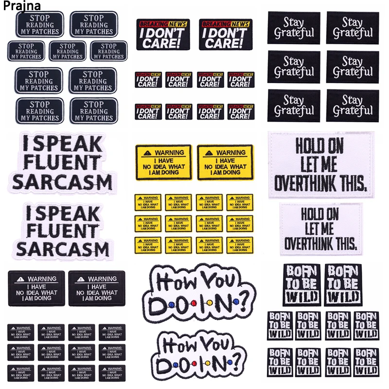 Parche bordado de letras para ropa, parches de costura con logotipo de letras de moda, DIY, 10 piezas por juego