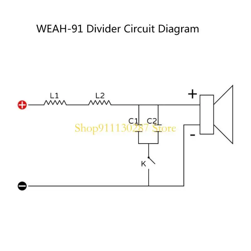 J1HC 1000/2500W Divisor cruce Divisor Bass Subwoofer Componente Filtro altavoz - imagen 2