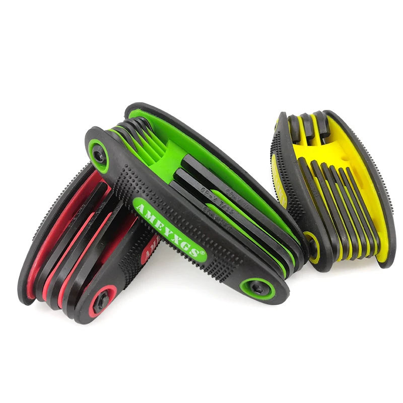 Juego de llaves hexagonales de Tiro con Arco 9 en 1, herramienta de llave plegable de Metal para deportes al aire libre, accesorios para práctica de caza y Tiro, 1 ud. - imagen 4