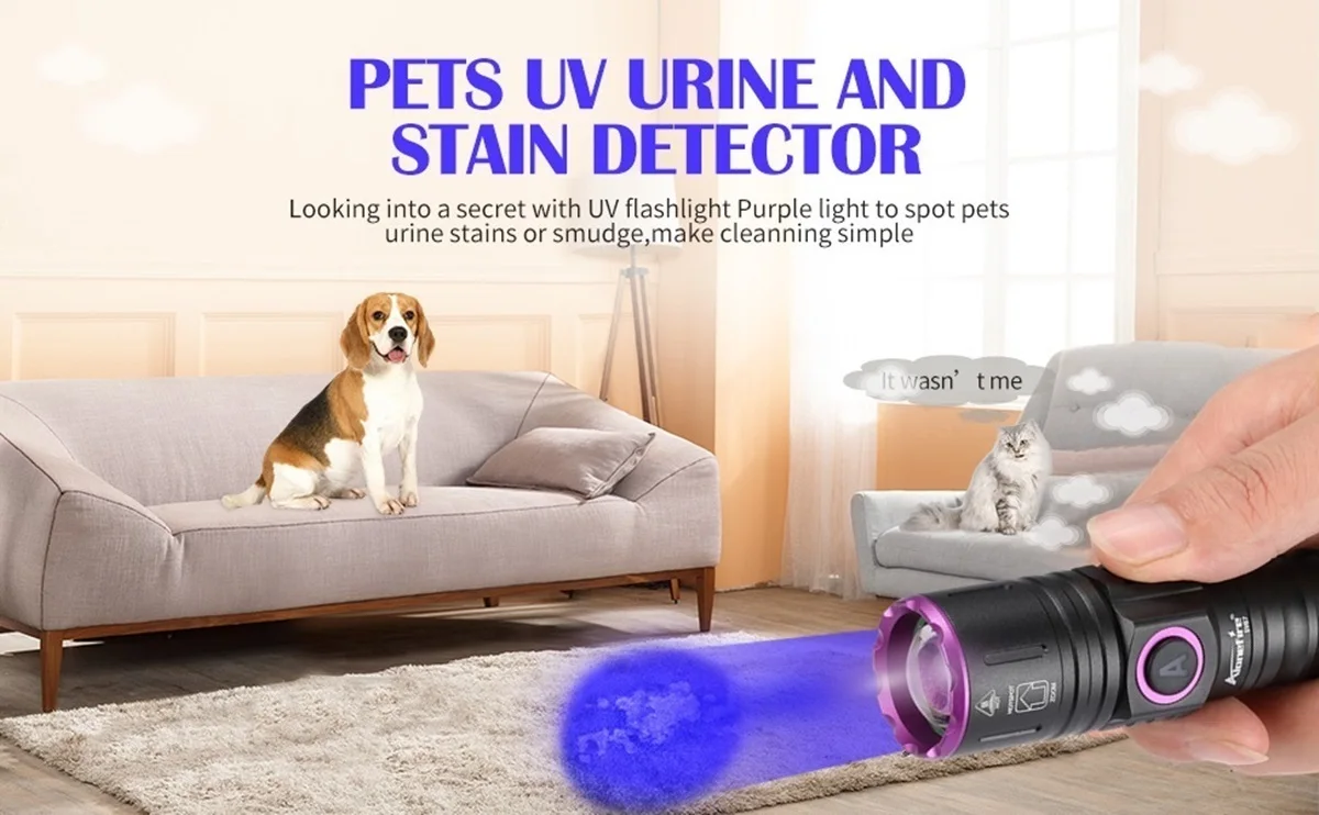 Detector UV LED Alonefire SV87 funcionando