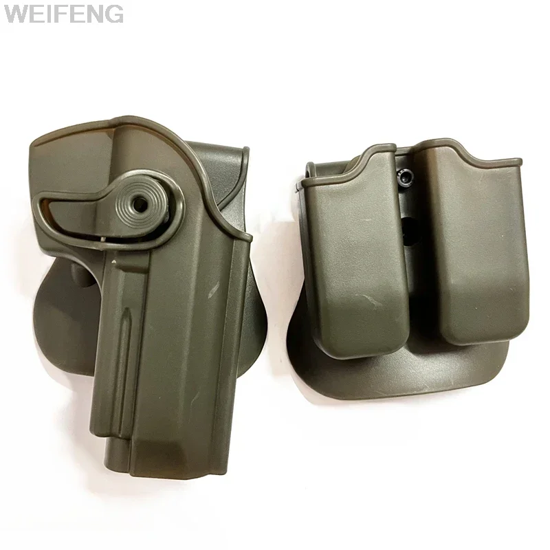 Funda para pistola táctica con retención de defensa para pistolas Beretta M9 con bolsa para revistas de 9mm, accesorios de caza - imagen 3