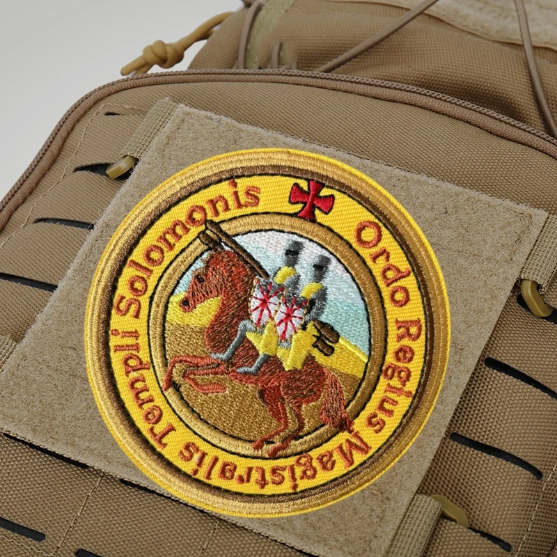 TEMPLAR KNIGHTS Embroidery Patch on Clothes Tactical Morale Badge Hook Loop Military Patches Backpack Stickers Armband - imagen 2
