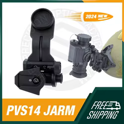 Versión mejorada PVS-14 J-Arm con interfaz de cola de milano, adaptador de casco NVG de visión nocturna de encendido/apagado automático de aluminio de grado aeroespacial