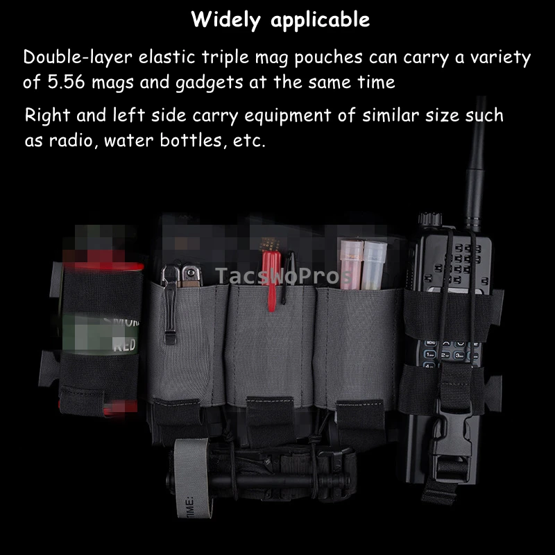 Chaleco táctico CS MOLLE para caza, portaplacas y comunicaciones - imagen 5